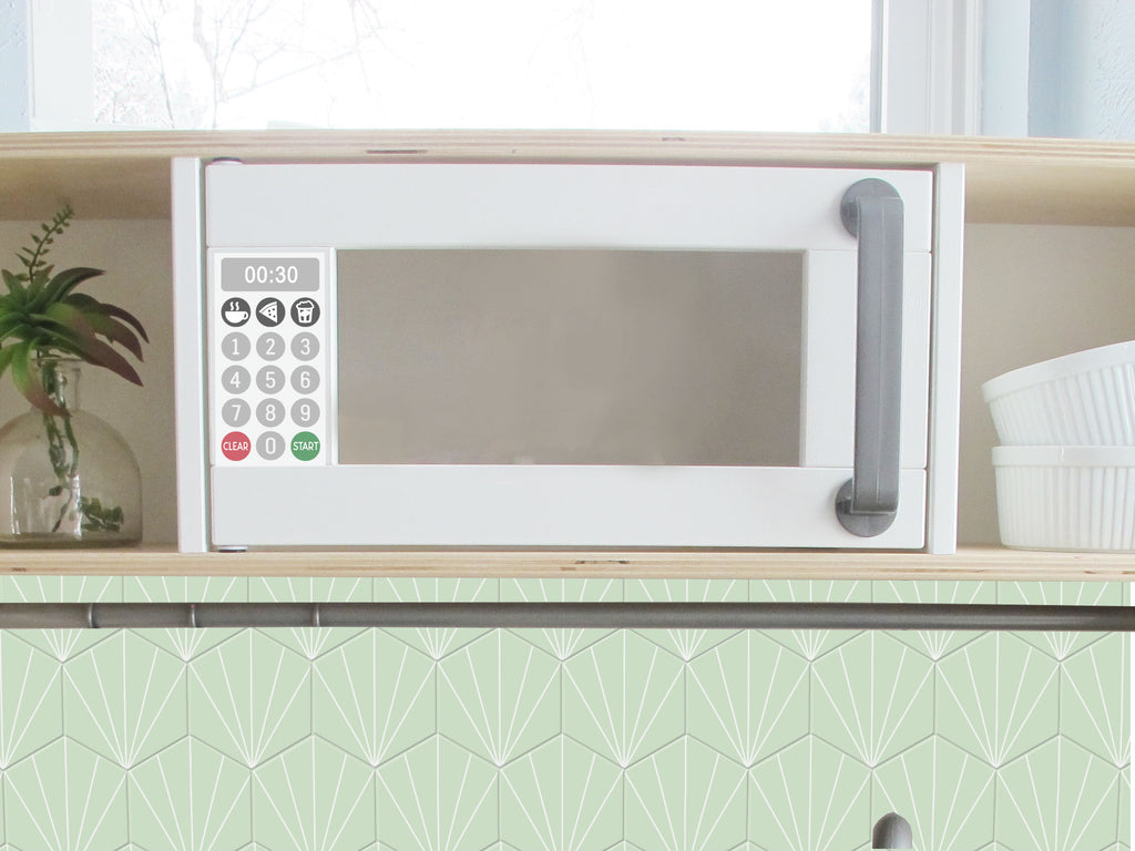 Microwave Decals for Kids Play Kitchen