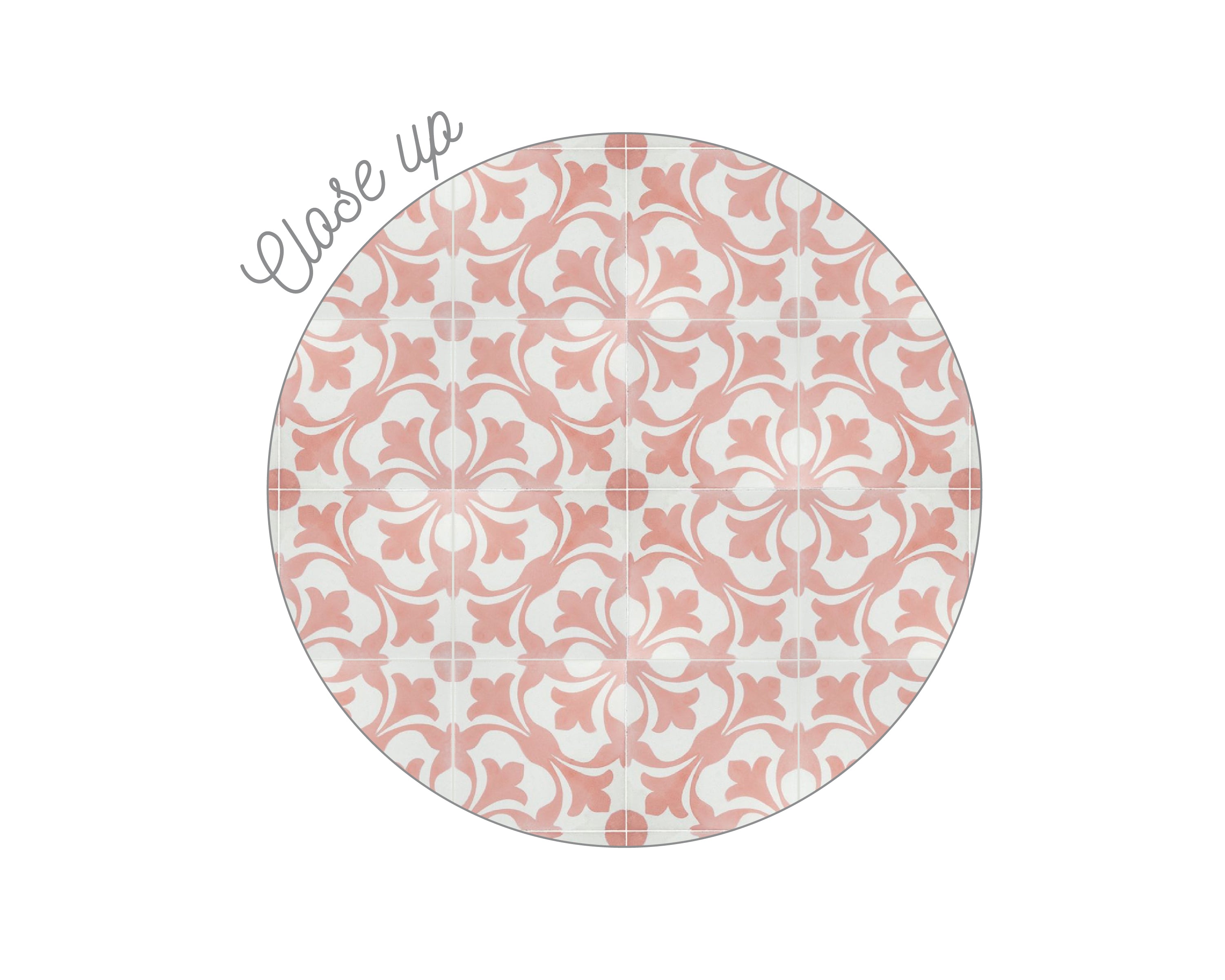 Pink Floral Tile Printed Backsplash Board for Ikea DUKTIG Play Kitchen // Makeover, Diy, Hack, Ikea, Custom