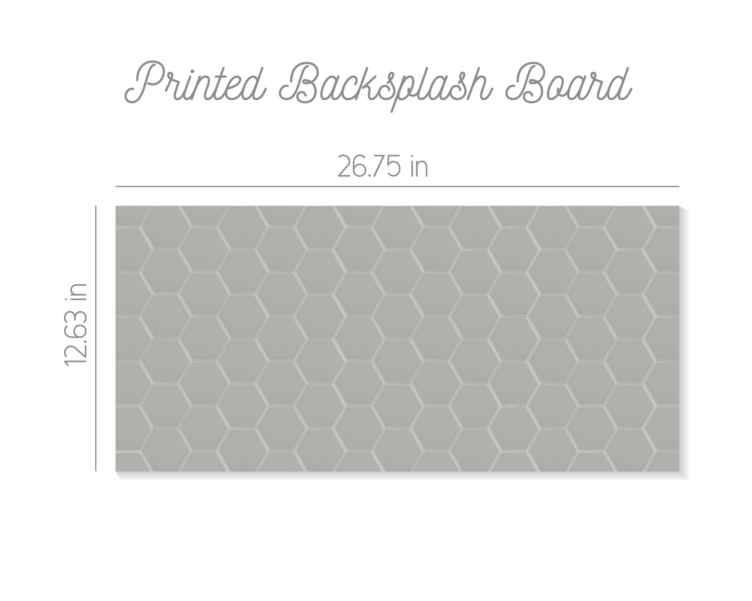 Gray Glass Hexagon Printed Backsplash Board for Ikea DUKTIG Play Kitchen // Makeover, Diy, Hack, Ikea, Custom