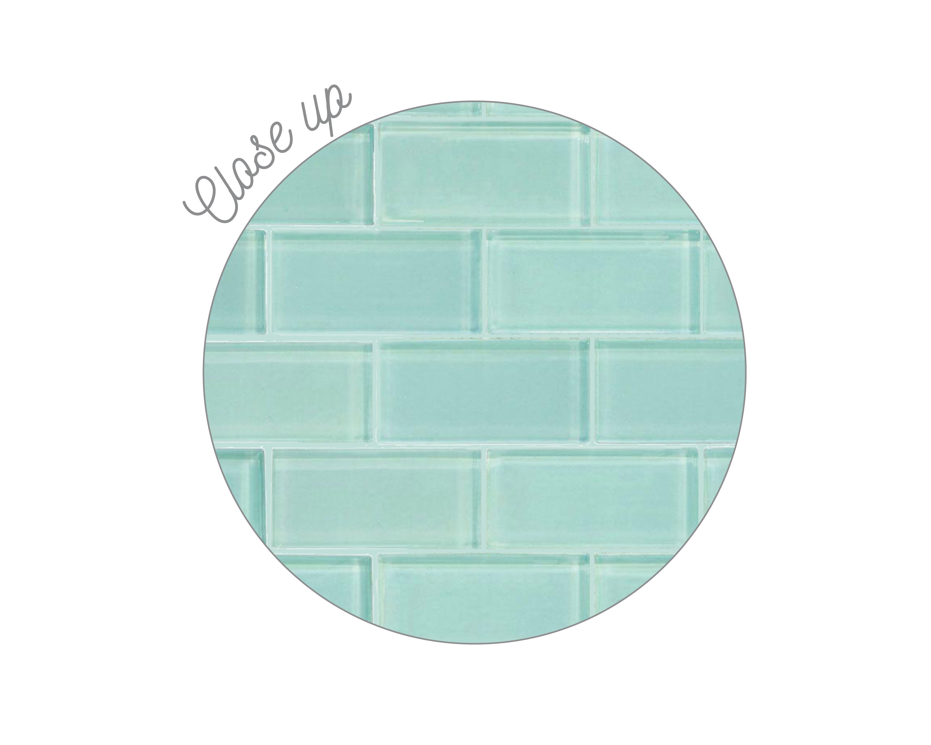 Aqua Glass Subway Tile Printed Backsplash Board for Ikea DUKTIG Play Kitchen // Makeover, Diy, Hack, Ikea, Custom