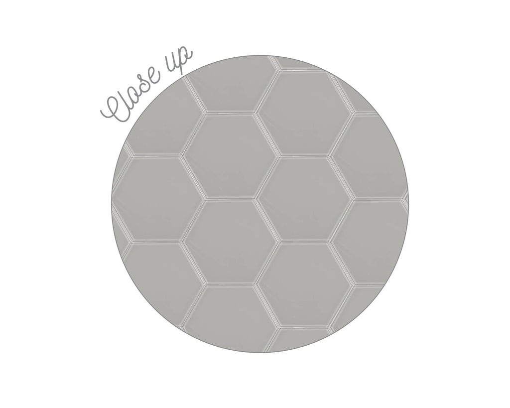 Gray Glass Hexagon Printed Backsplash Board for Ikea DUKTIG Play Kitchen // Makeover, Diy, Hack, Ikea, Custom