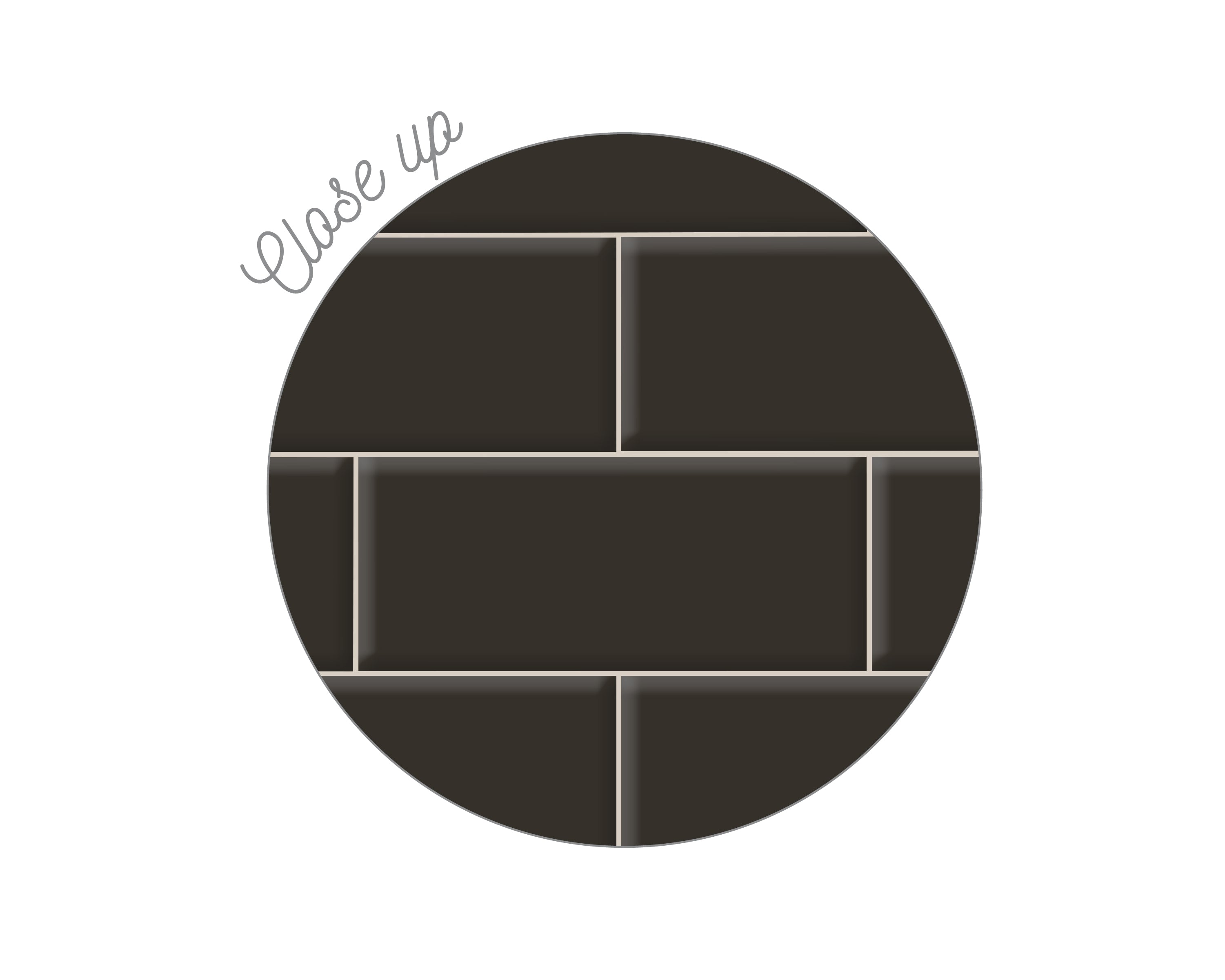 Dark Gray Subway Tile Printed Backsplash Board for Ikea DUKTIG Play Kitchen // Makeover, Diy, Hack, Ikea, Custom