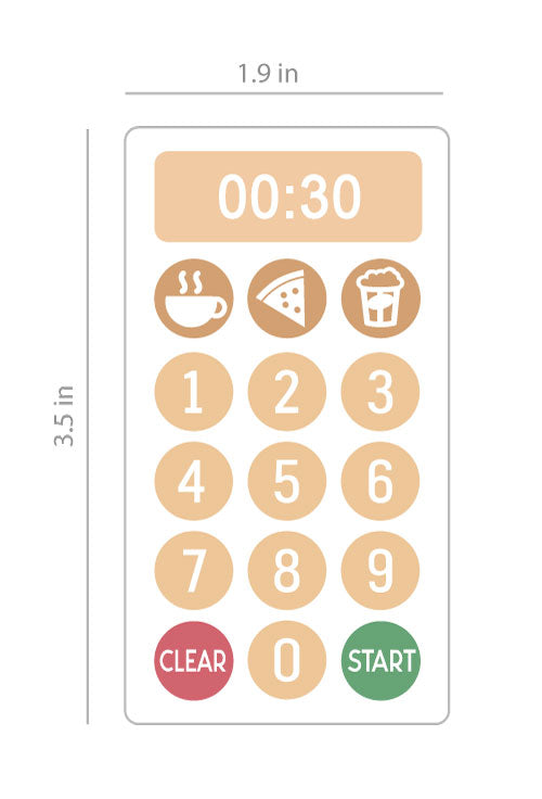 Microwave Decals for Kids Play Kitchen