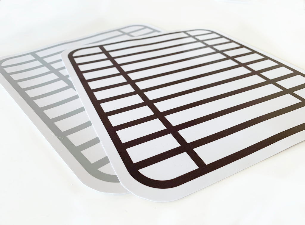 Oven Rack Decal for Play Kitchen - Light or Dark Gray // Makeover, Diy, Hack, Ikea, Custom