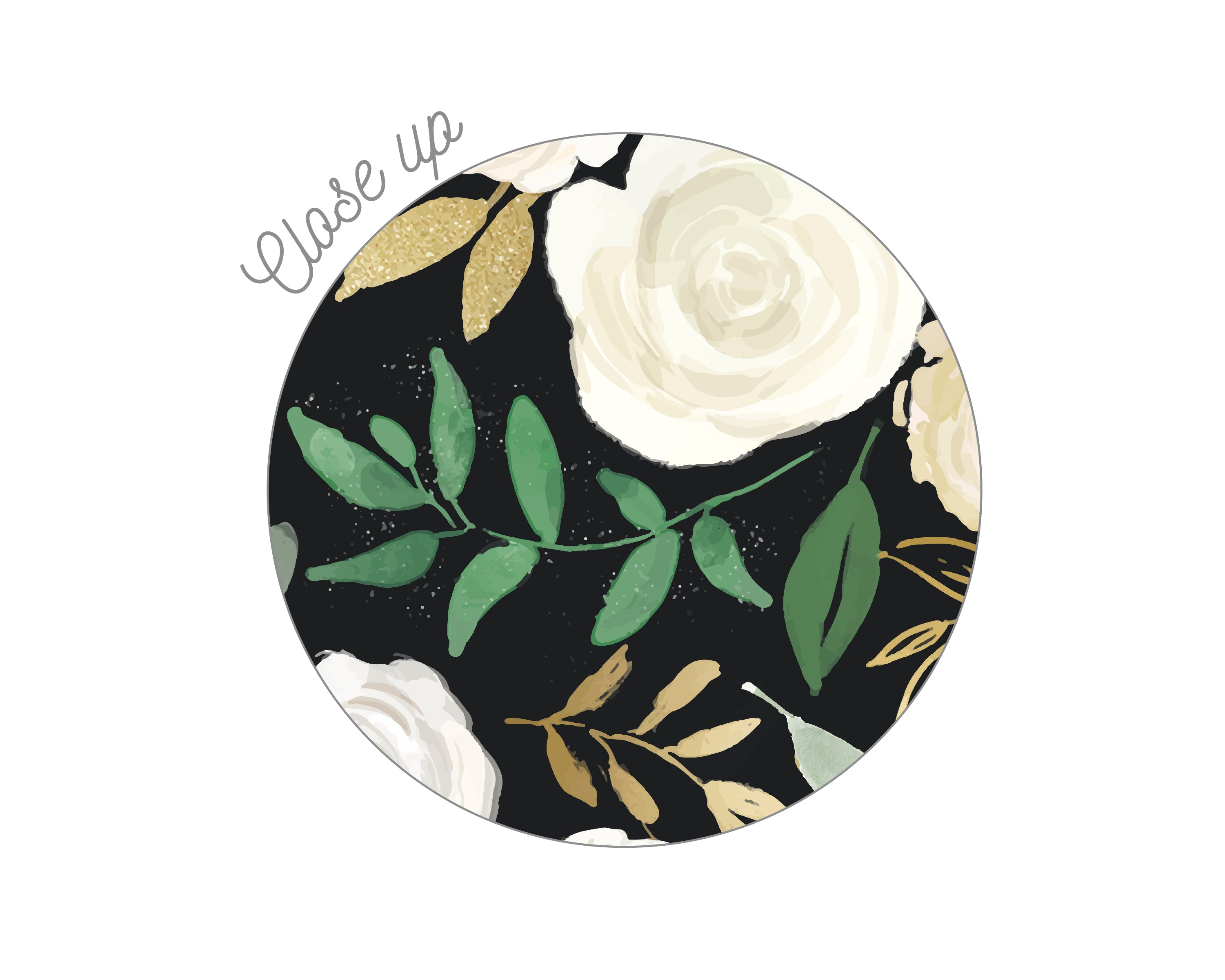 Black & Gold Floral Printed Backsplash Board for Ikea DUKTIG Play Kitchen // Makeover, Diy, Hack, Ikea,